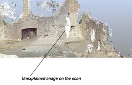 Ghost Shadow revealed during Laser Scan of Ancient Ruins in North Wales